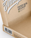 Opened Kraft Paper Box Mockup