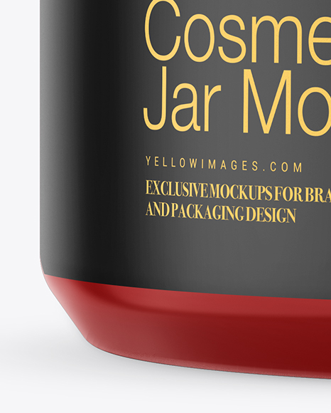 Glossy Cosmetic Jar Mockup