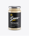 Clear Glass Jar w/ Sauce Mockup Clear Glass Jar w/ Sauce Mockup
