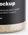 Clear Glass Jar w/ Sauce Mockup Clear Glass Jar w/ Sauce Mockup