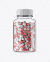 Clear Bottle With Capsules Mockup Clear Bottle With Capsules Mockup