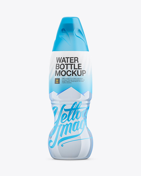 Clear Plastic Water Bottle Mockup