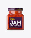 Glass Strawberry Jam Jar Mockup Glass Strawberry Jam Jar Mockup