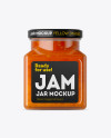 Glass Orange Jam Jar Mockup Glass Orange Jam Jar Mockup