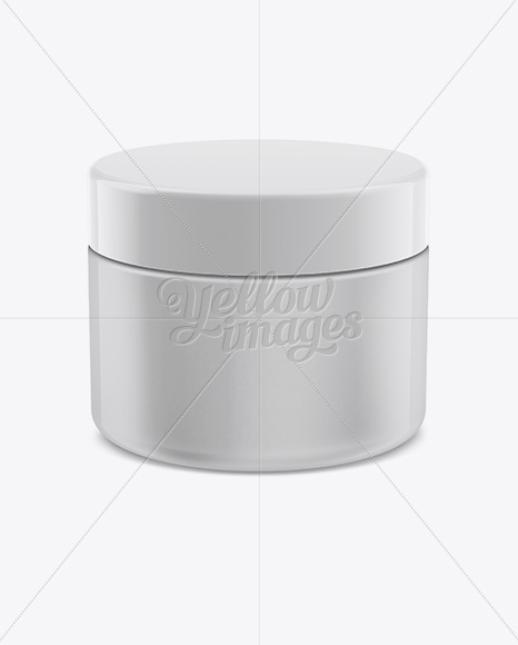 250ml Plastic Cosmetic Jar Mockup (High-Angle Shot)