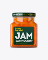 Glass Apricot Jam Jar Mockup