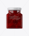 Glass Cherry Jam Jar Mockup