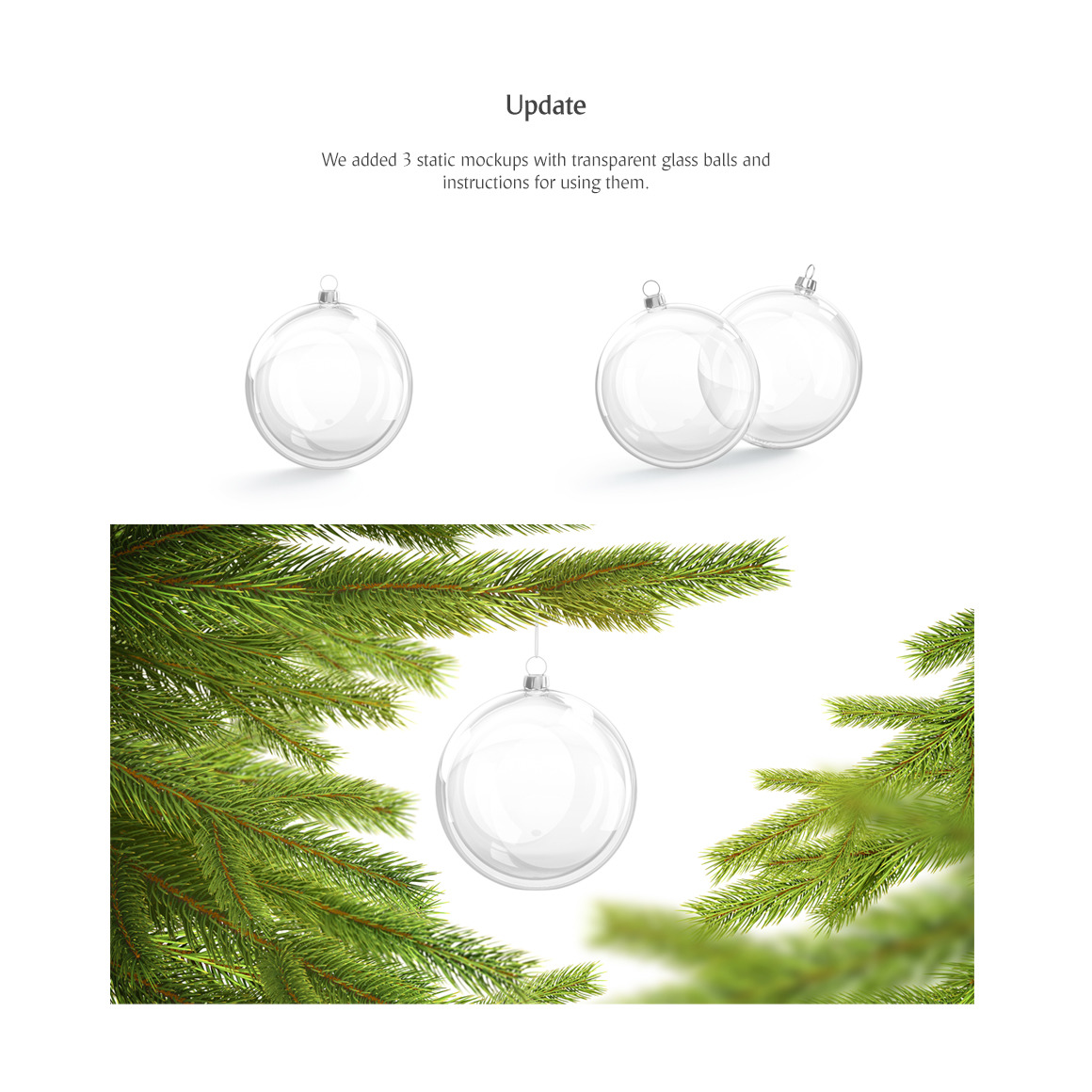 Christmas Tree Ball Animated Mockups Set