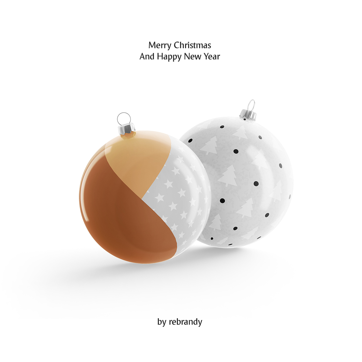 Christmas Tree Ball Animated Mockups Set