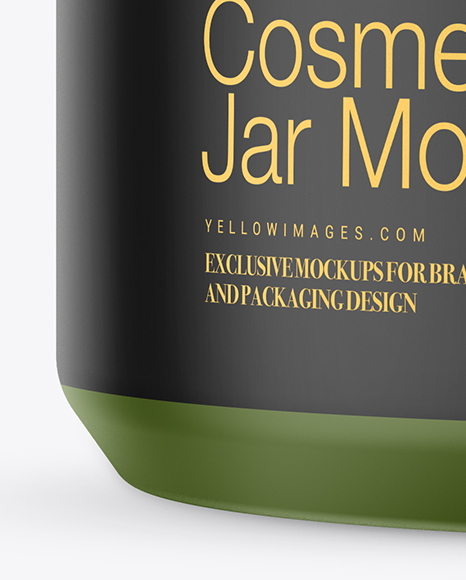 Matte Cosmetic Jar Mockup