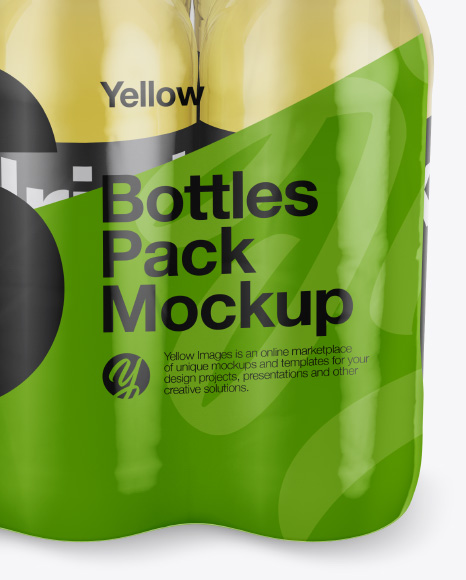 6 Bottles Pack Mockup