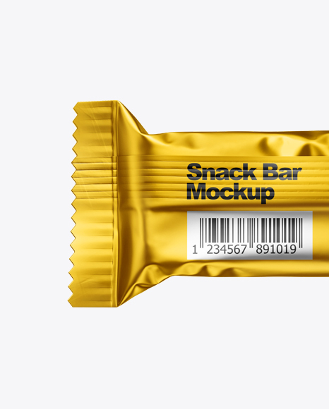 Matte Metallic Snack Bar Mockup