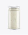 Clear Glass Jar w/ Sauce Mockup Clear Glass Jar w/ Sauce Mockup