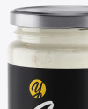 Clear Glass Jar w/ Sauce Mockup Clear Glass Jar w/ Sauce Mockup