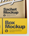 Box With Kraft Sachets Mockup