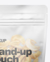 Frosted Stand-Up Pouch W/ Cashew Nuts Mockup