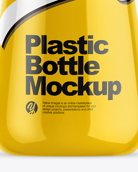 Glossy Plastic Bottle Mockup