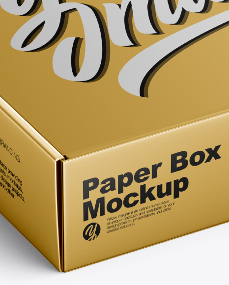 Metallic Box Mockup