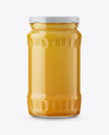 Glass Jar with Sugared Honey Mockup