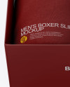 Box With 2 Men's Boxer Slips Mockup