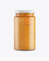Clear Glass Jar w/ Sauce Mockup Clear Glass Jar w/ Sauce Mockup