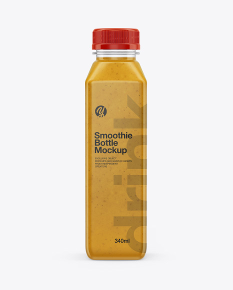 Plastic Smoothie Bottle Mockup