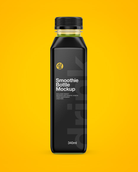 Plastic Smoothie Bottle Mockup