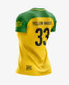 Women’s Soccer Jersey mockup (Back Half Side View)