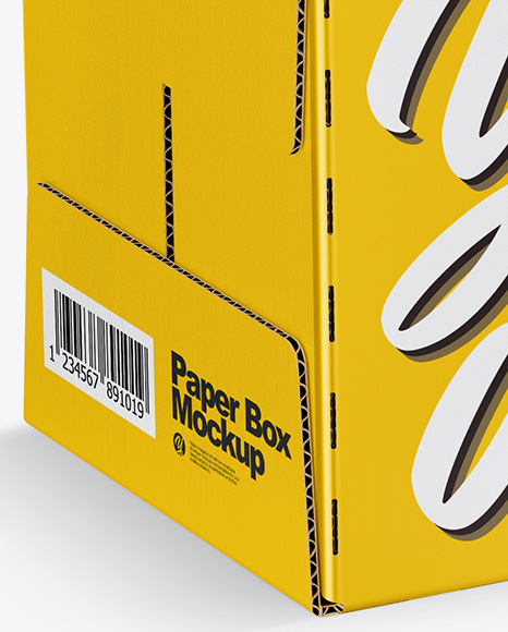 Glossy Paper Box Mockup