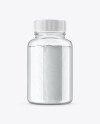 Clear Glass Bottle with Powder Mockup