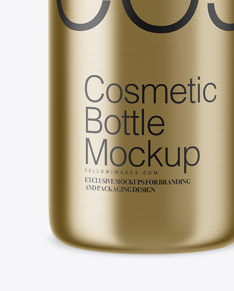Metallic Cosmetic Bottle Mockup