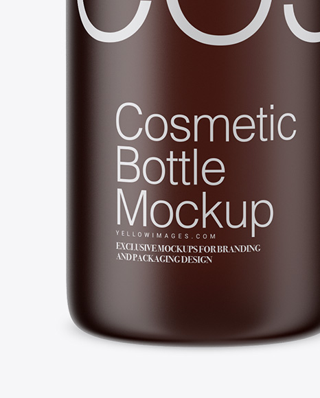 Amber Cosmetic Bottle Mockup