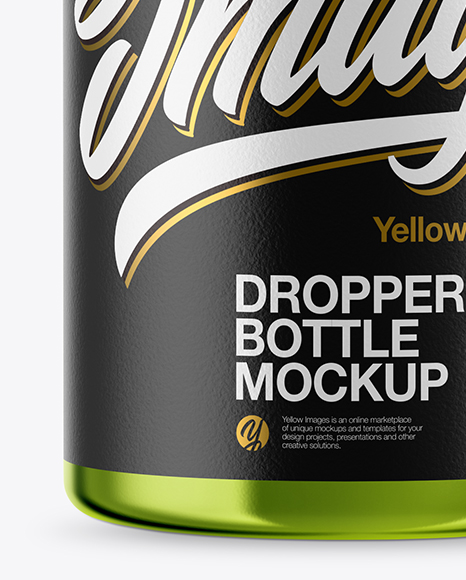 Metallic Dropper Bottle Mockup