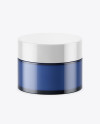 Blue Glass Cosmetic Jar Mockup