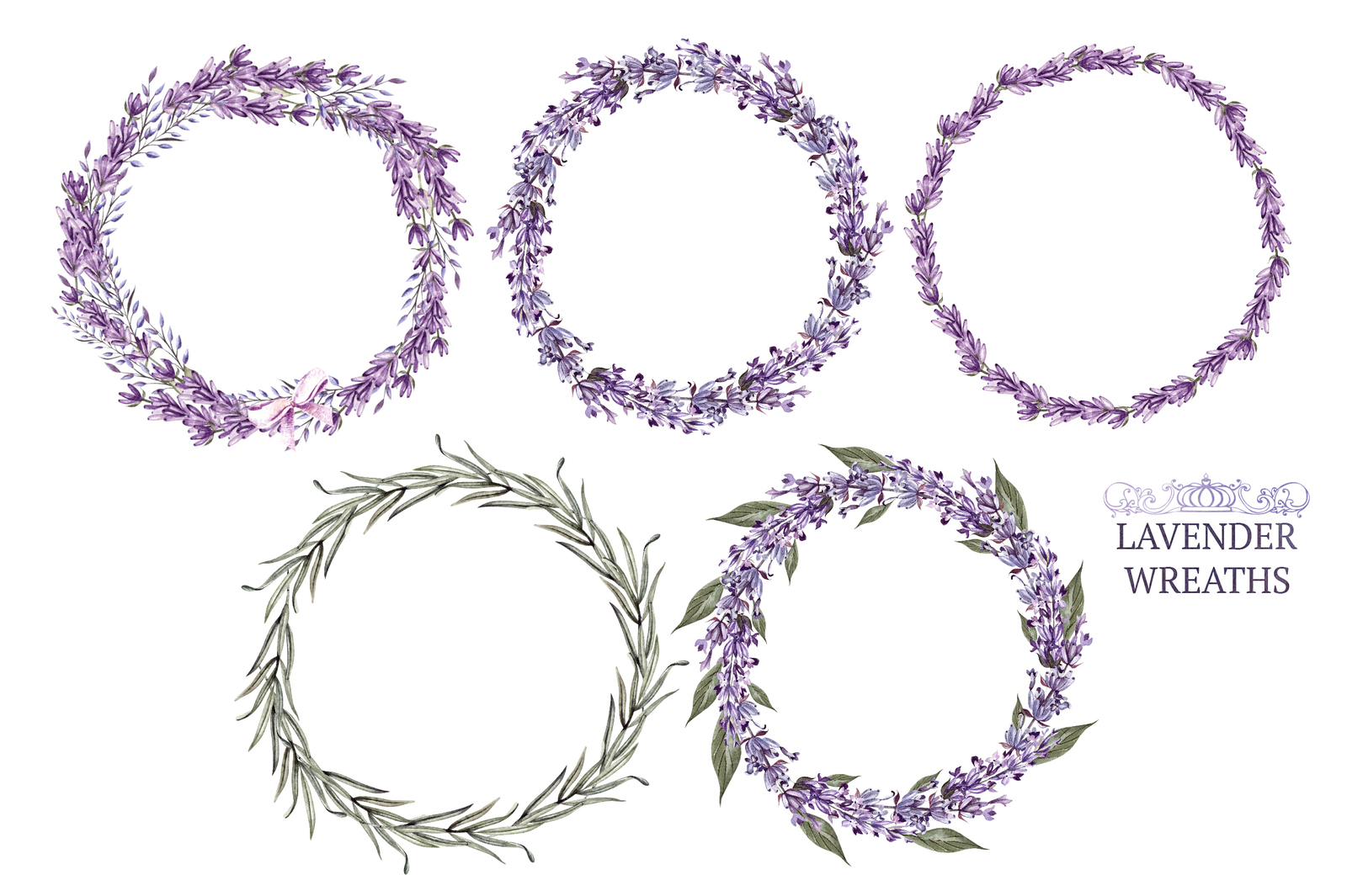 Hand Drawn Watercolor Lavender 2 Hand Drawn Watercolor Lavender 2