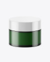 Dark Green Glass Cosmetic Jar Mockup Dark Green Glass Cosmetic Jar Mockup