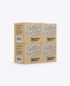 Four Kraft Boxes Mockup