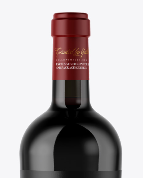 Dark Glass Bottle Mockup