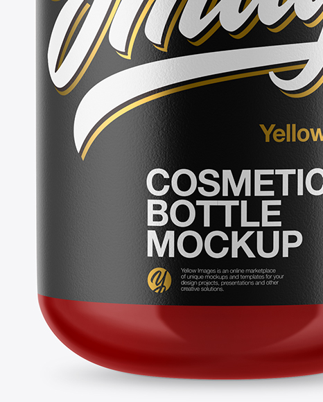 Glossy Cosmetic Bottle Mockup