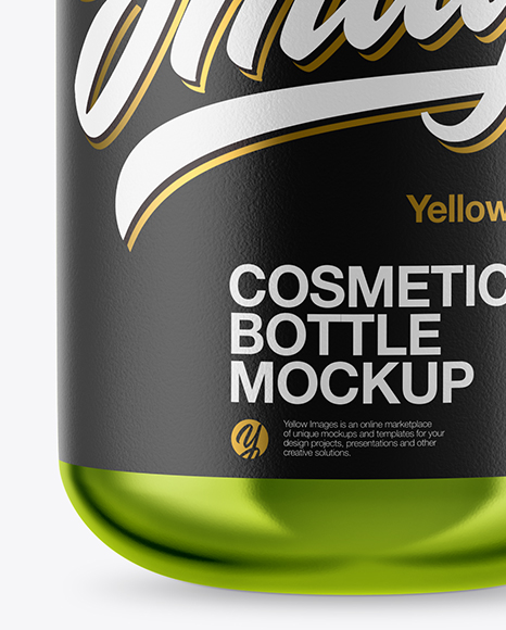 Metallic Cosmetic Bottle Mockup