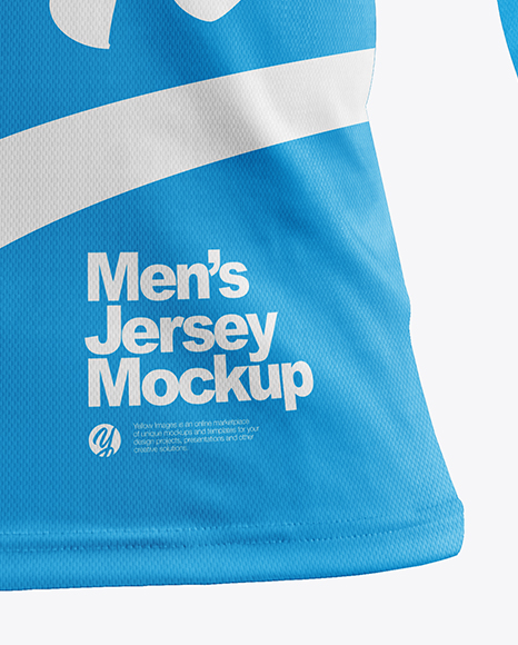 Men’s Jersey with Mini Eyelet Fabric Mockup