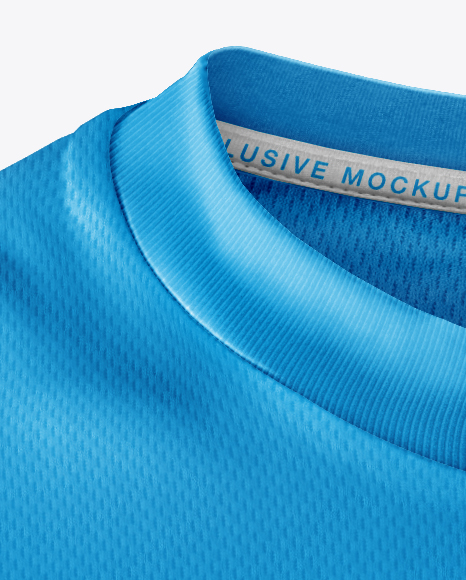 Men’s Jersey with Mini Eyelet Fabric Mockup - Free Download Images High