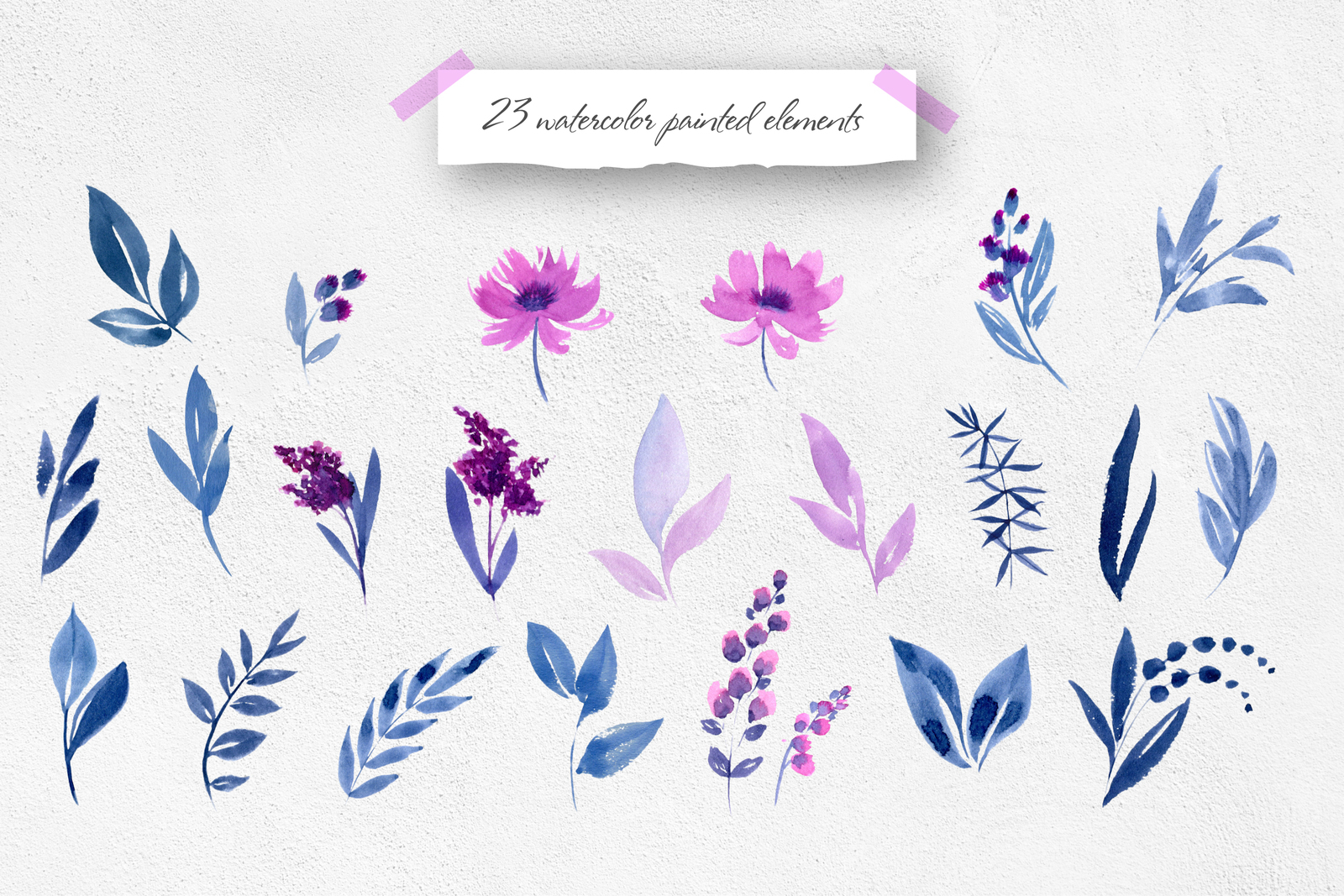 Purple Dreams-Flower Watercolor Set Purple Dreams-Flower Watercolor Set