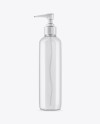 Clear Cosmetic Bottle with Pump Mockup