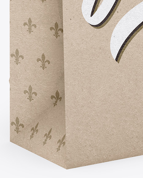 Kraft Shopping Bag - Half Side View