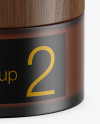 Frosted Amber Glass Cosmetic Jar Mockup