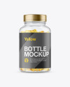 Clear Plastic Fish Oil Bottle Mockup