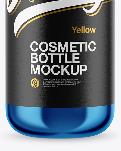 Metallic Cosmetic Bottle Mockup