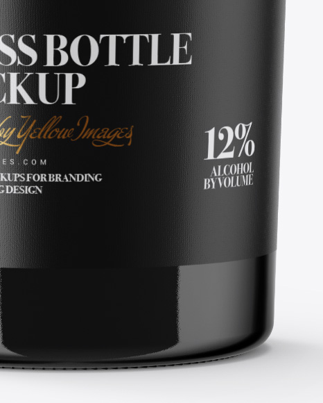 Dark Glass Bottle Mockup