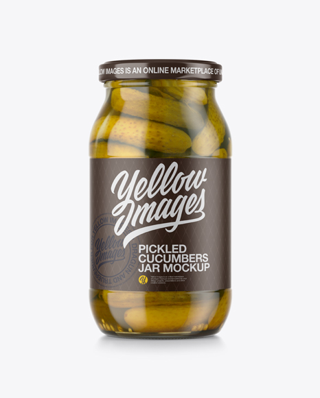 Pickled Cucumbers Jar Mockup